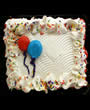 Yummy Yummy  Vanilla Cake with balloon Image  - 4.4 lb